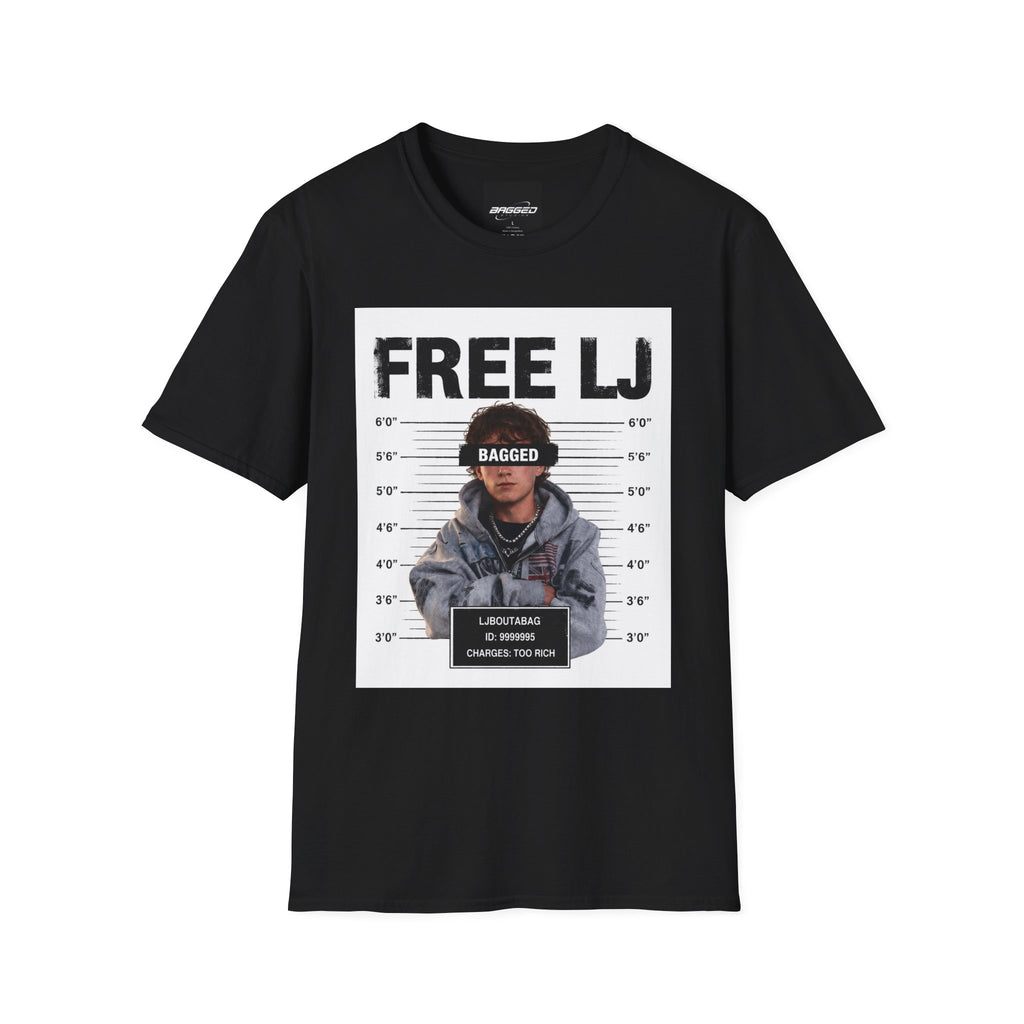"Free LJ" (DOUBLE SIDED) Mugshot Tee