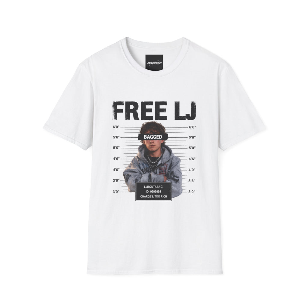 "Free LJ" (DOUBLE SIDED) Mugshot Tee