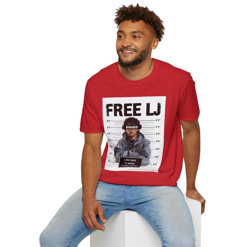 "Free LJ" (DOUBLE SIDED) Mugshot Tee