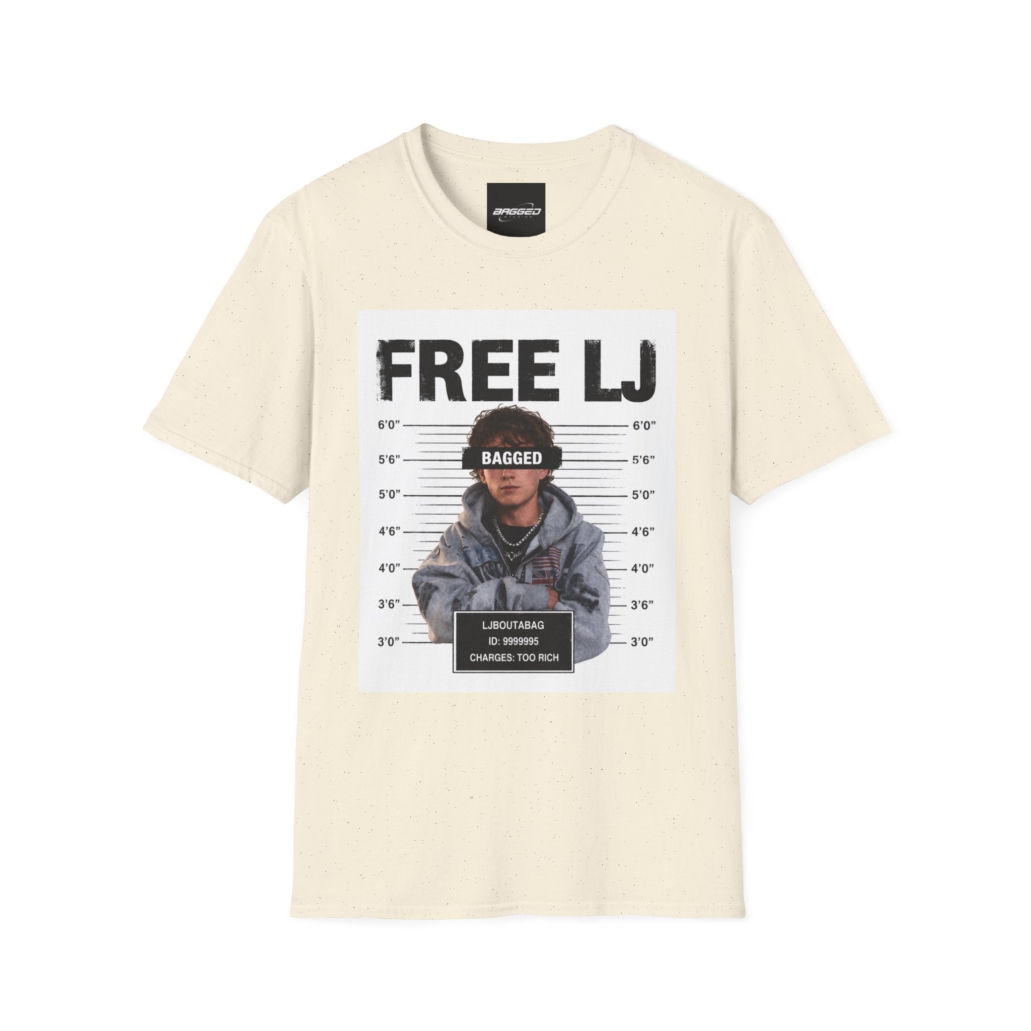 "Free LJ" (DOUBLE SIDED) Mugshot Tee