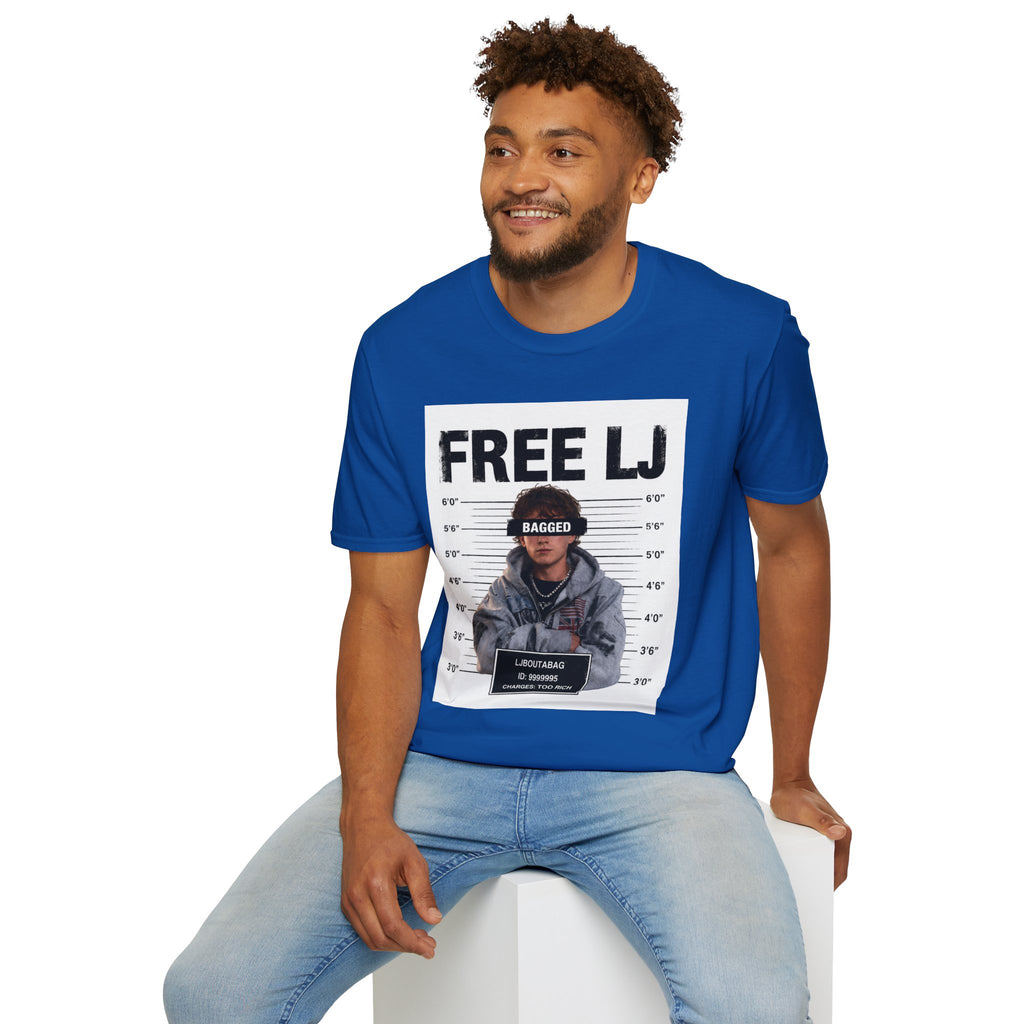 "Free LJ" (DOUBLE SIDED) Mugshot Tee
