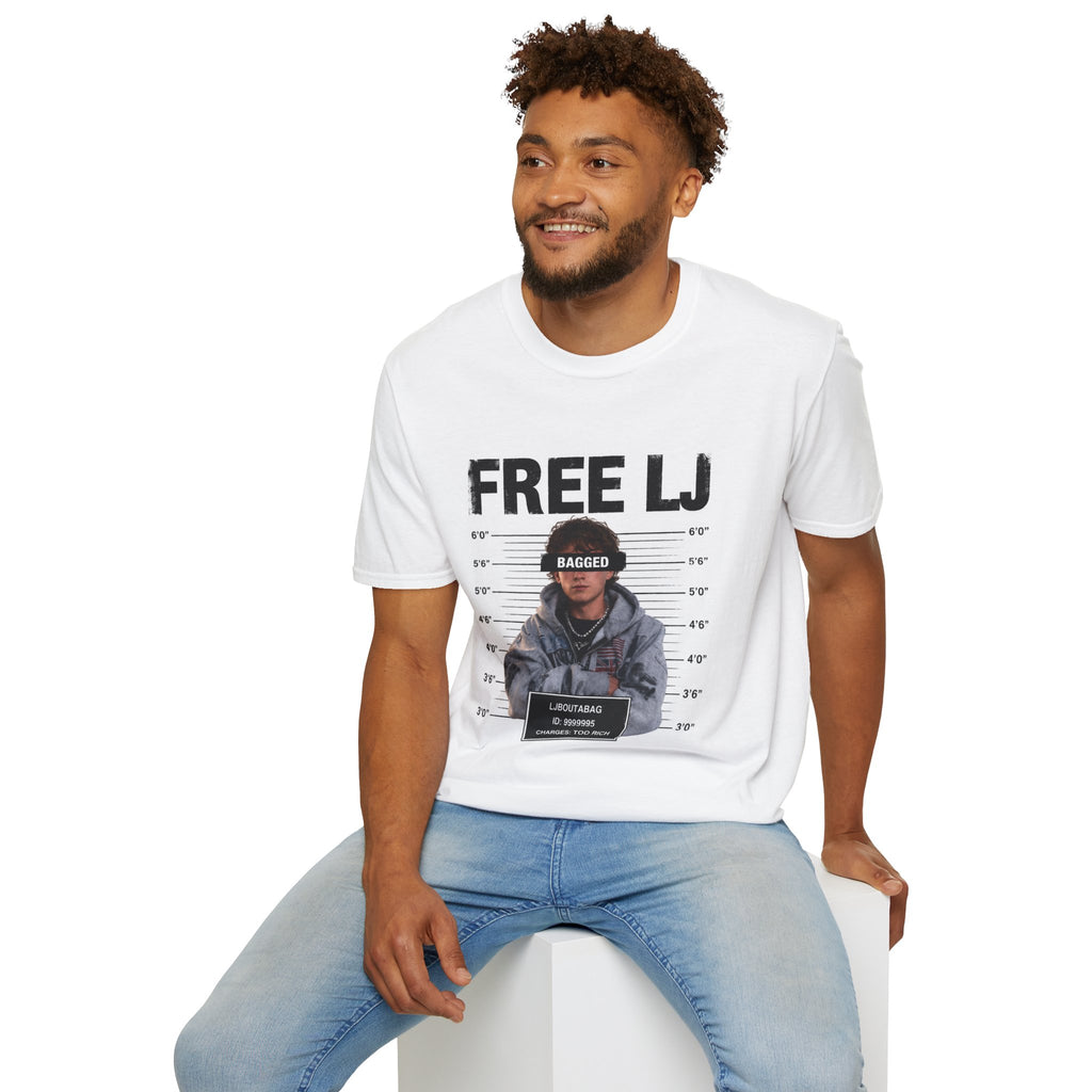 "Free LJ" (DOUBLE SIDED) Mugshot Tee