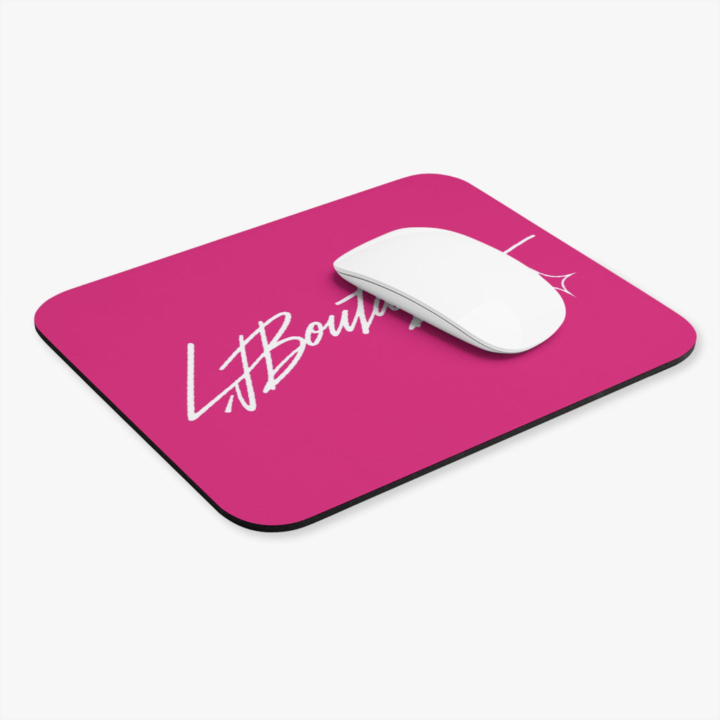 LJBoutaBag Cursive Print Mousepad (Pink)