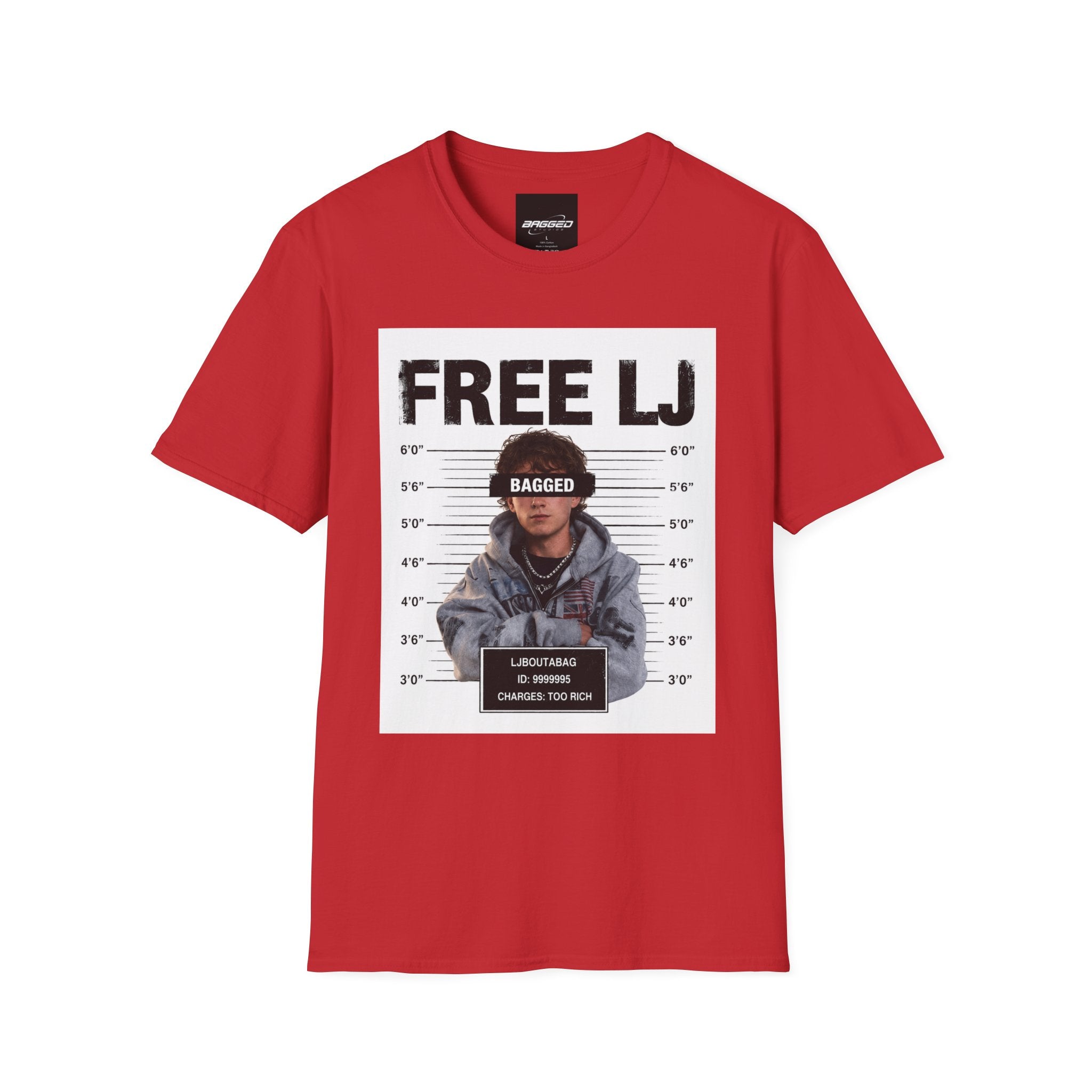 "Free LJ" (DOUBLE SIDED) Mugshot Tee