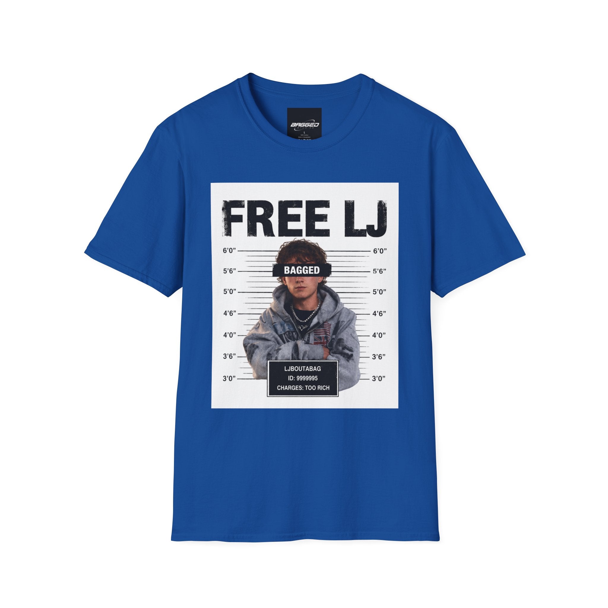 "Free LJ" (DOUBLE SIDED) Mugshot Tee